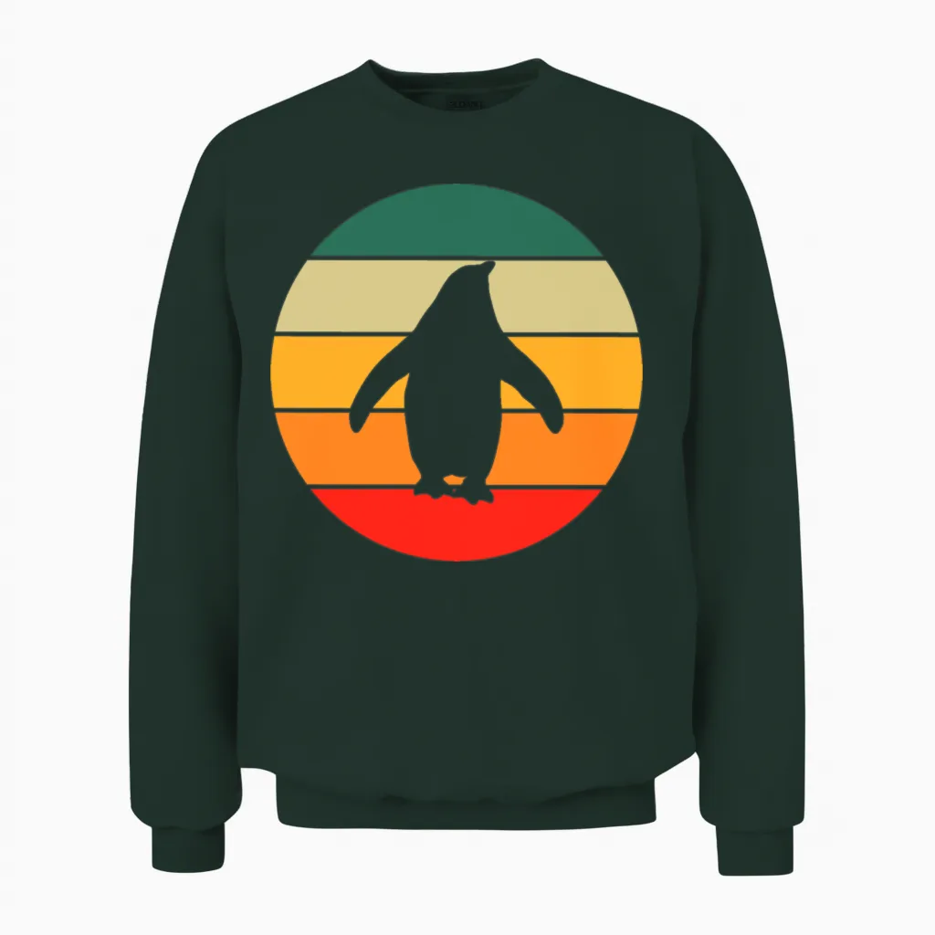 Retro Penguin Unisex Sweatshirt - Forest