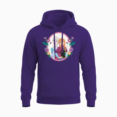 Disney Princess Frozen Elsa and Anna Easter Spring Flowers Unisex Hoodie - Purple