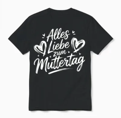 Alles Liebe Zum Muttertag - Mutter Kind Spruch Kinder Mama Unisex T-Shirt - Black