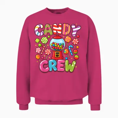 Candy Crew Candy Costume Women Candy Land Kids Sweetie Unisex Sweatshirt - Heliconia