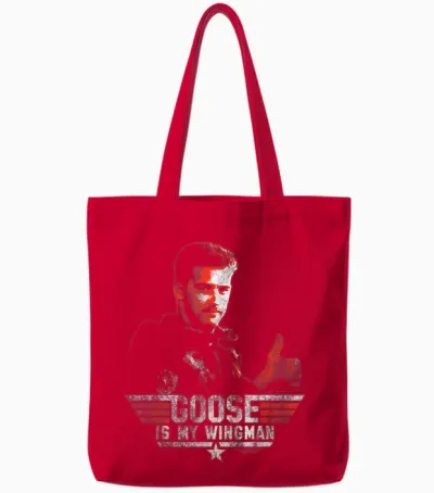 Top Gun Wingman Goose Tote Bags - Red