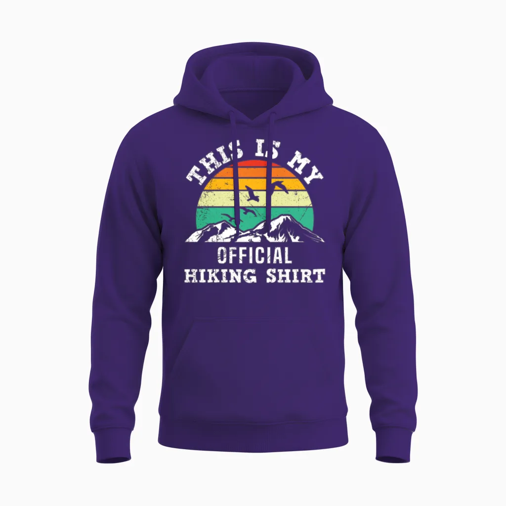 Hiker This Is My Offficial Hiking Unisex Hoodie in Purple