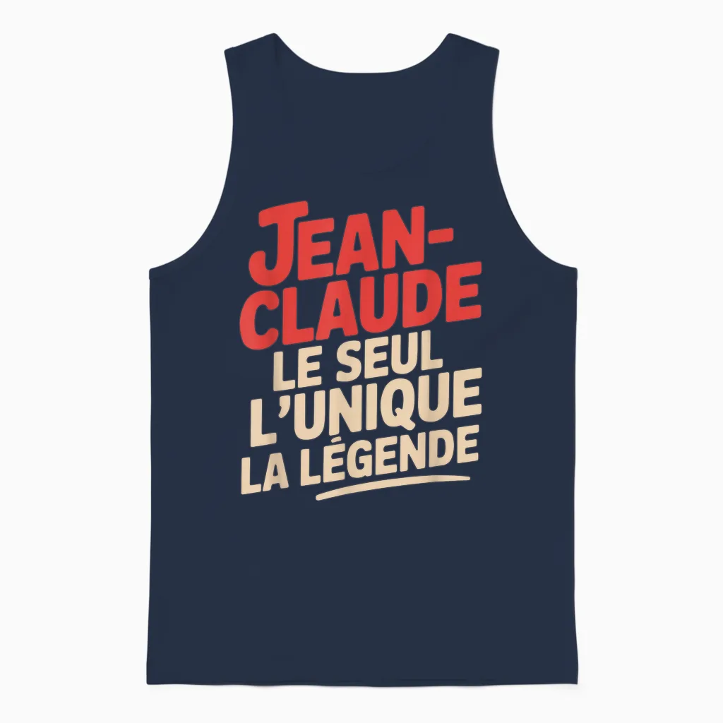Jean Claude Men's Funny Funny Gift Idea Funny Unisex Tank Top in Navy