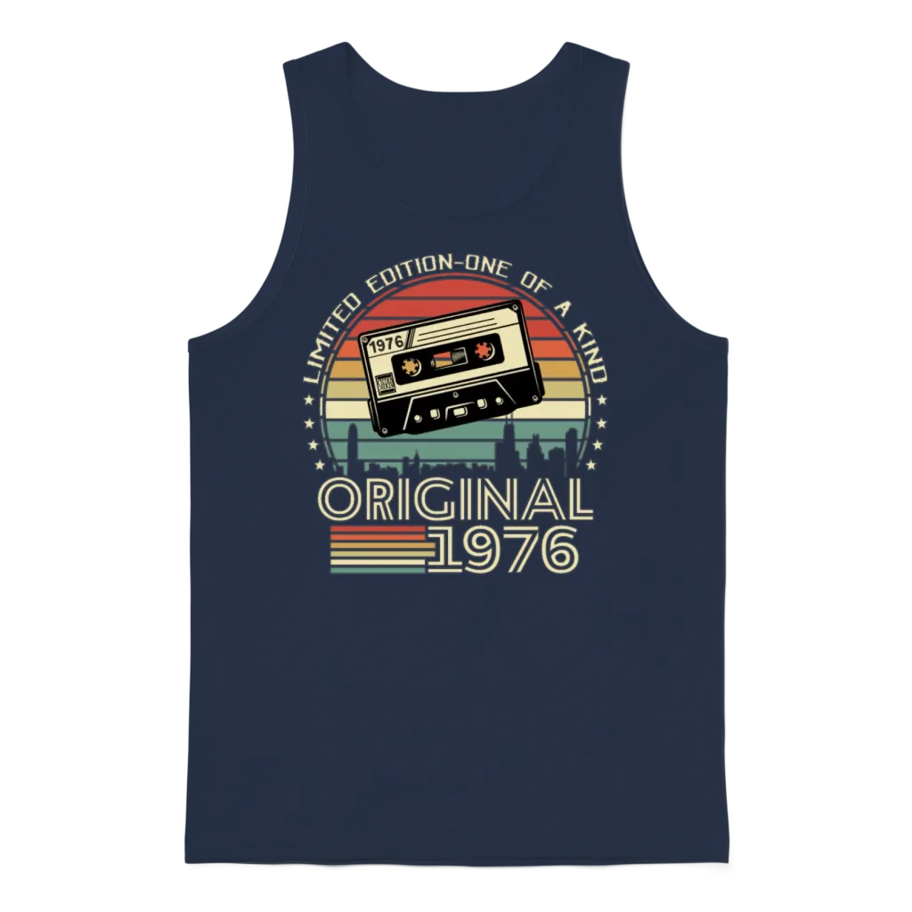 1976 Birthday Gift - Limited Edition Unisex Tank Top - Navy