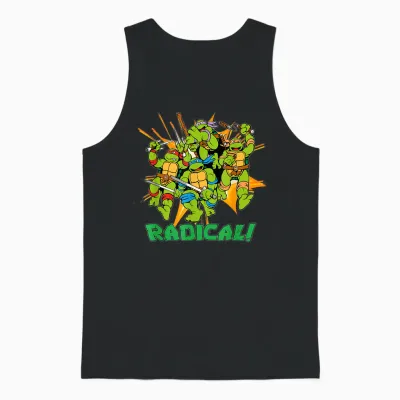Leo, Donnie, Mikey & Raph - Radical! Unisex Tank Top - Black