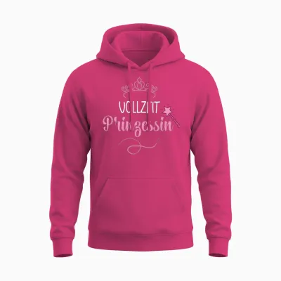 Full Time Princess His Sayings Princess Crown Unisex Hoodie - Heliconia
