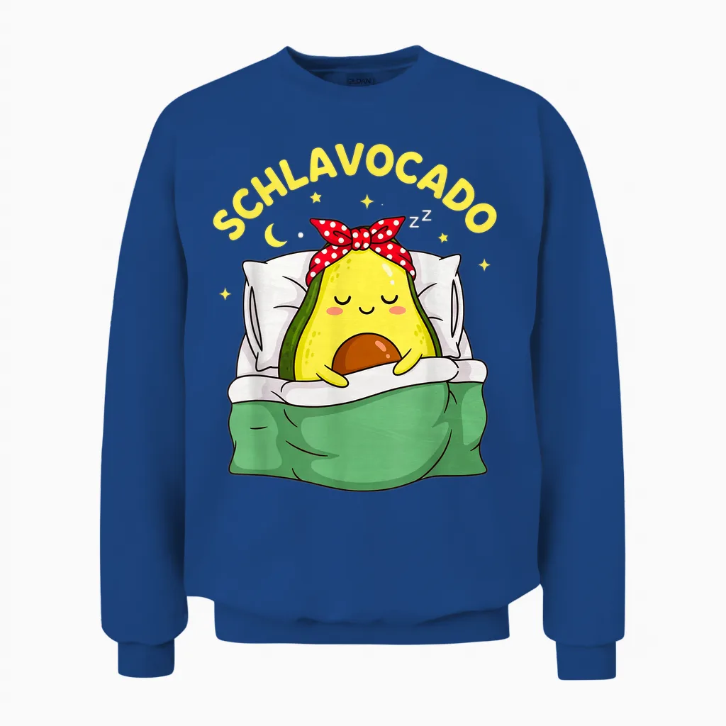 Schlavocado Pyjamas Avocado Sleep Unisex Sweatshirt in Royal
