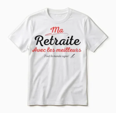 Signing Retirement Gift Retirement Signature T-Shirt, White Unisex T-Shirt - White