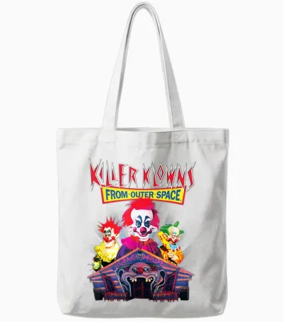 Killer Klowns from Outer Space Crazy House Tote Bags - White