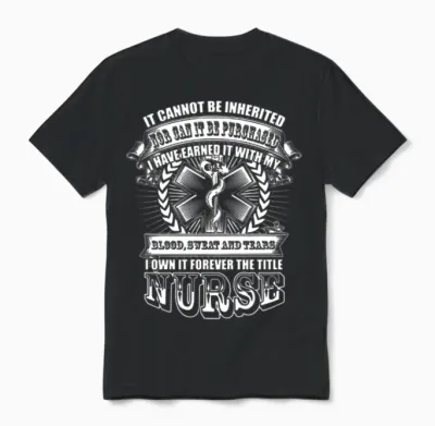 Proud Rn First Responder Nursing Nurse Unisex T-Shirt - Black