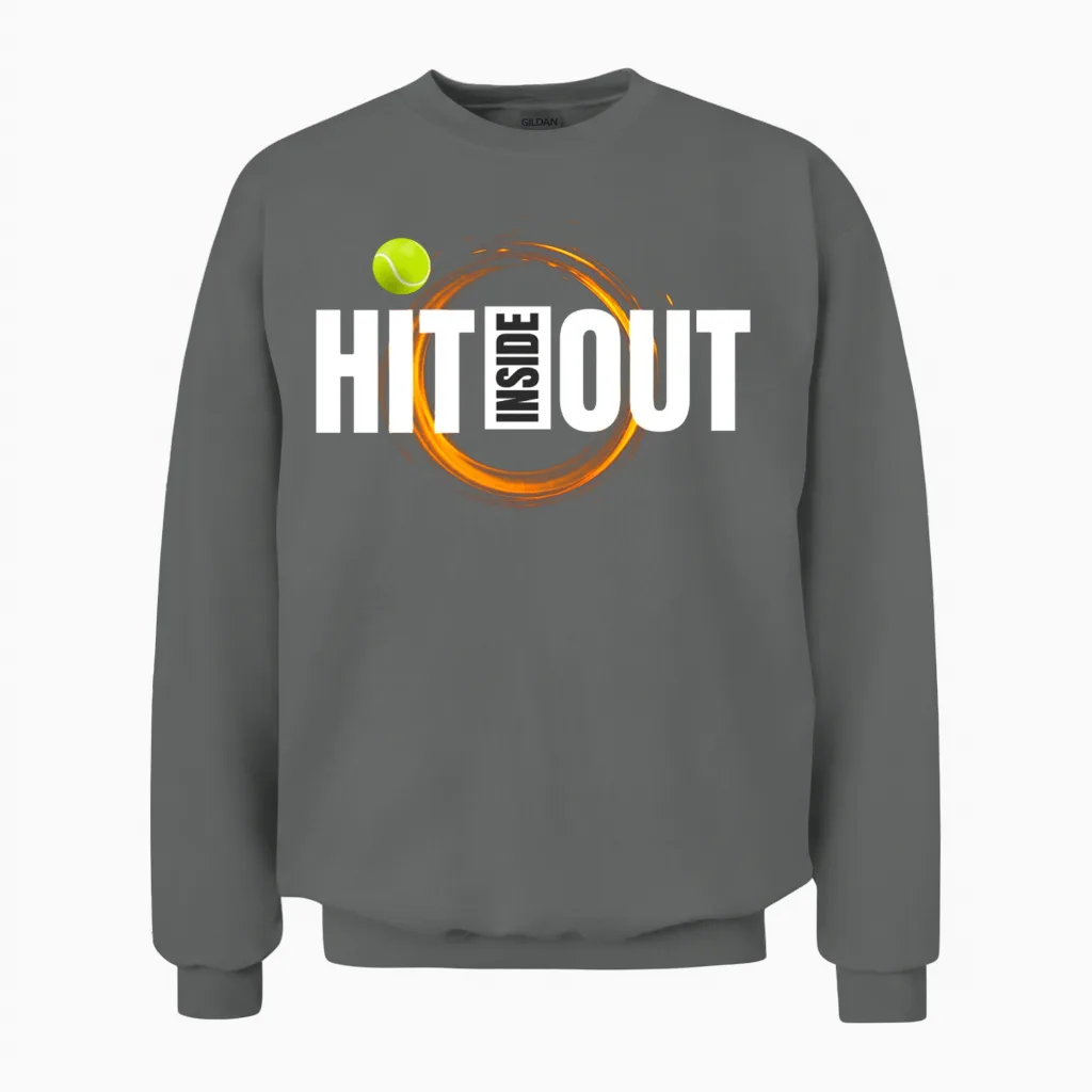 Tennis Hit Inside-Out Unisex Sweatshirt in Graphite Heather
