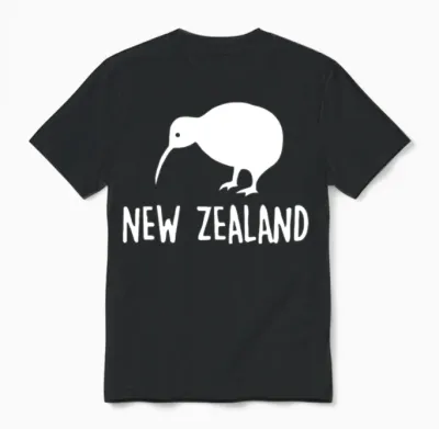 New Zealand Kiwi Unisex T-Shirt - Black