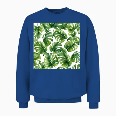 Retro Monstera Unisex Sweatshirt - Royal