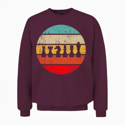 Chess Retro Unisex Sweatshirt - Maroon