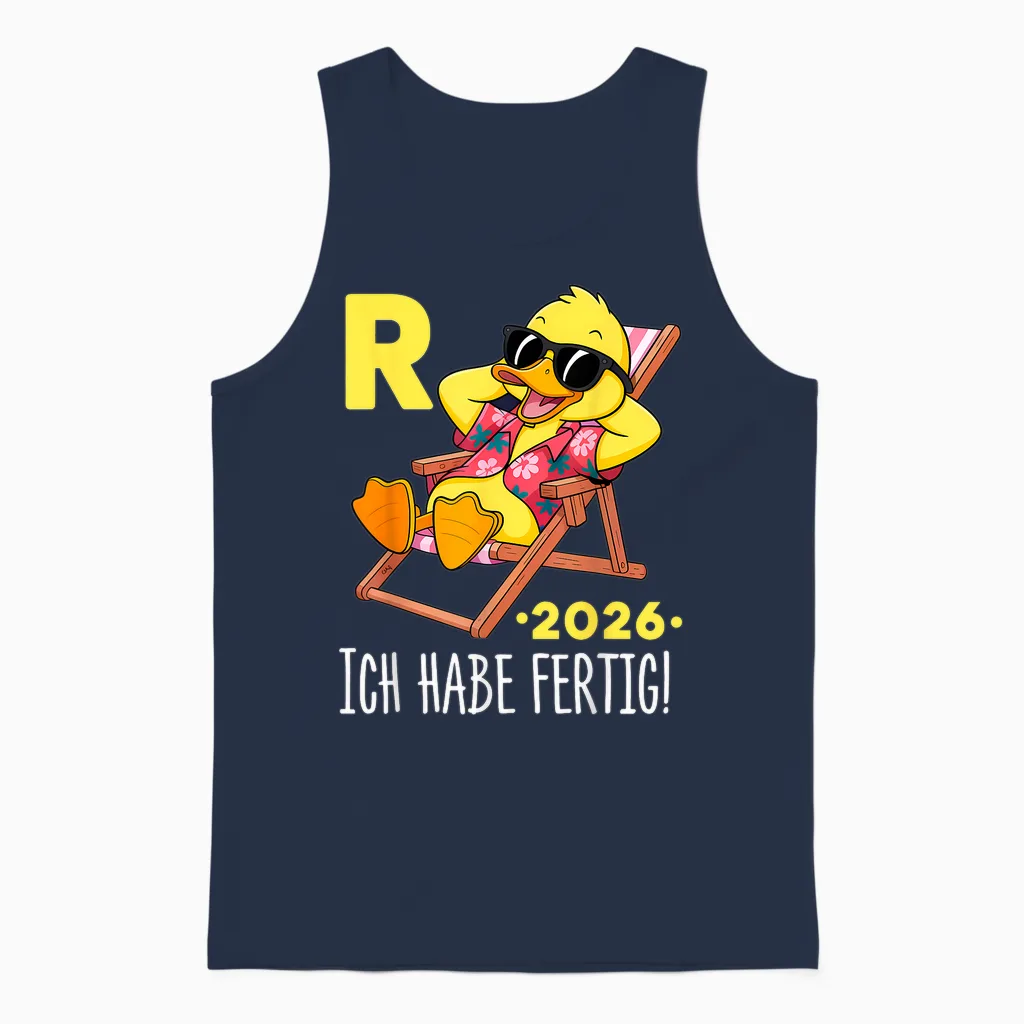 Rente 2026 Legendary Pension Duck I Have Ready Retired Unisex Tank Top in Navy