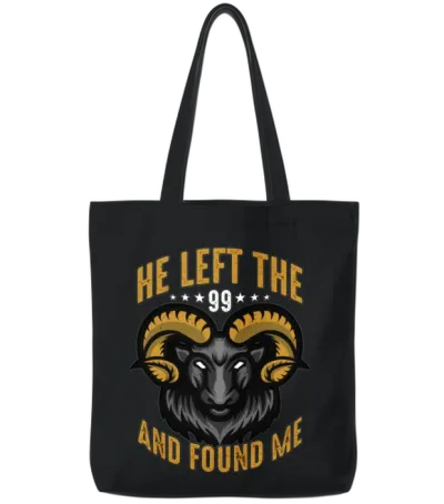 Sheep and Goat Farming He Left the 99 and Farming Tote Bags - Black