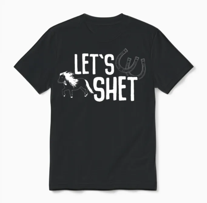 Shetlandpony Shetland Pony Horses Horse Unisex T-Shirt in Black