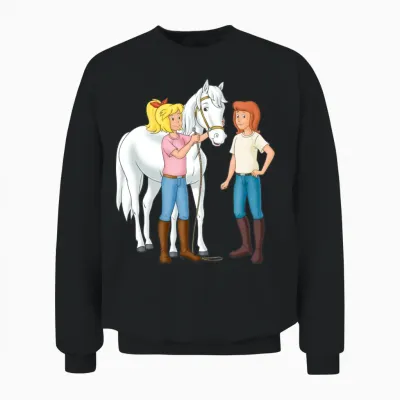 Bibi and Tina with Sabrina Unisex Sweatshirt - Black