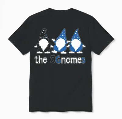 Gnomes the Ogs Funny Unisex T-Shirt - Black