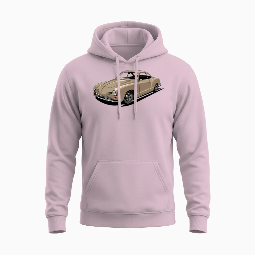 Karmann Vintage Car Cars & Muscle Unisex Hoodie in Light Pink