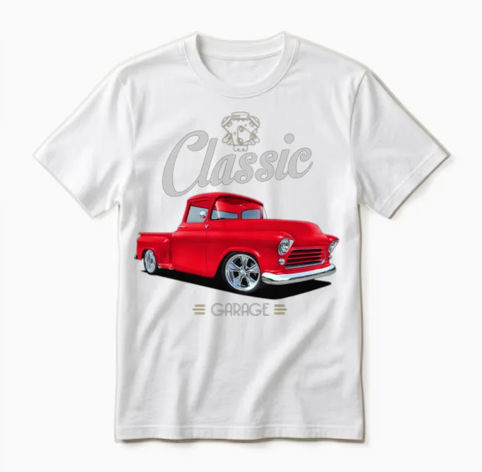 Classic One Red 56 Unisex T-Shirt in White