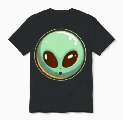 Alien (funny) Unisex T-Shirt - Black