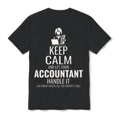 Accountant Accounting Bookkeeping Finance Funny Unisex T-Shirt - Black