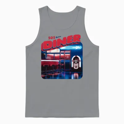 50s Retro Diner Good Times Unisex Tank Top - Sport Grey