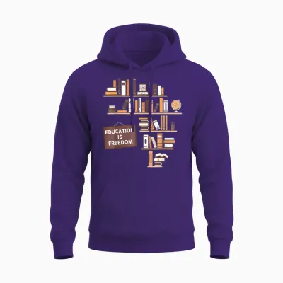 Education Is Freedom African American Unisex Hoodie - Purple