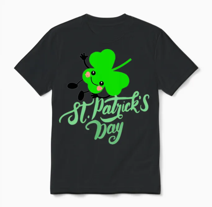 St Patrick's Day Unisex T-Shirt in Black