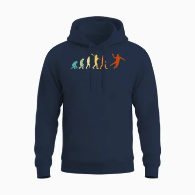 Handball Trikot Kinder Herren Junge Retro Handball Evolution Unisex Hoodie - Navy