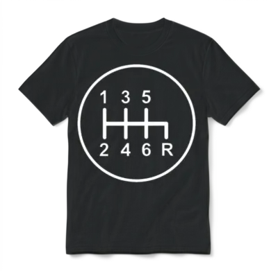 Speed Manual Transmission 6-Speed Gear Stick Unisex T-Shirt - Black