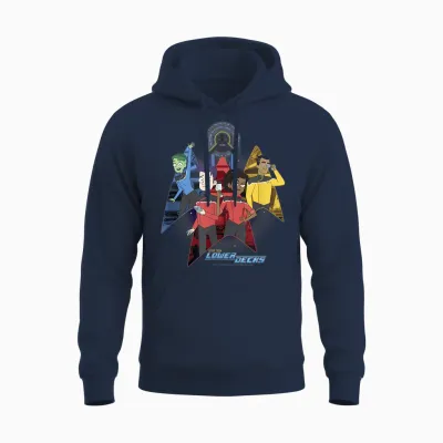 Star Trek: Lower Decks Delta Badge Group Unisex Hoodie - Navy