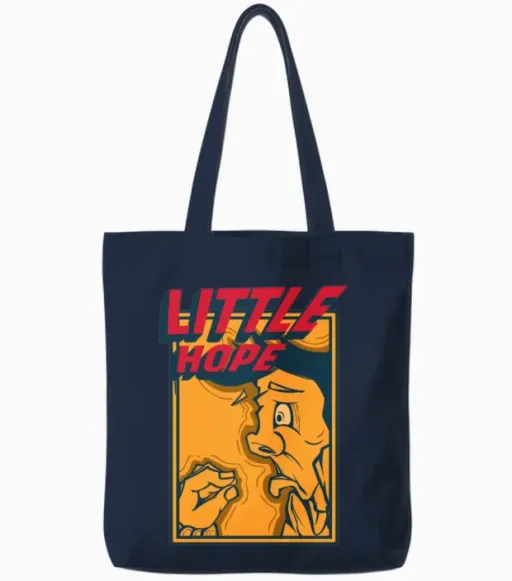 Little Hope Tote Bags in Navy