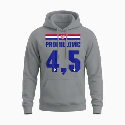 Kroatien Sauf-Trikot Party Trikot Promillovic Unisex Hoodie - Sport Grey