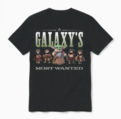 Star Wars: the Mandalorian and Grogu Anzellans Wanted Unisex T-Shirt - Black