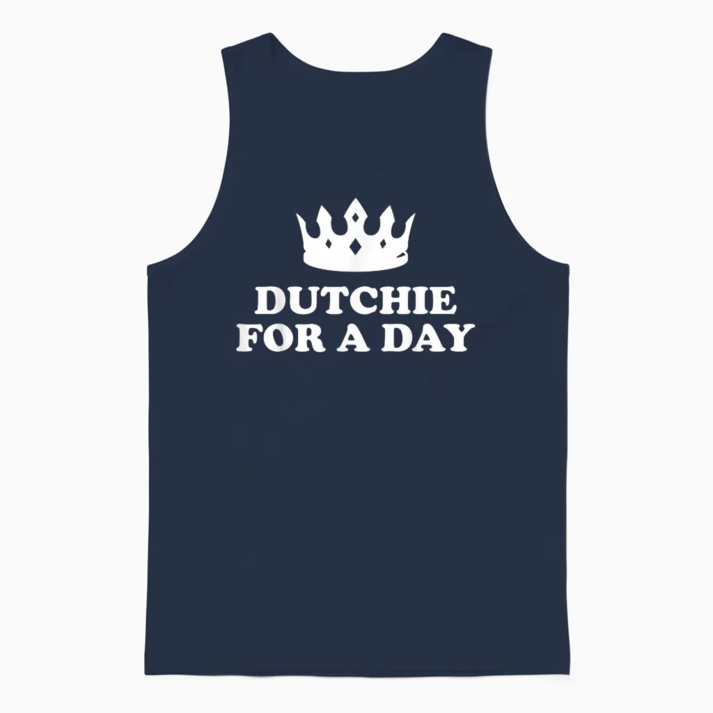 Niederländischer Königstag Koningsdag Lustig Holland Unisex Tank Top in Navy