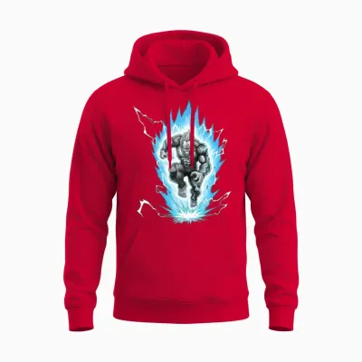 Bigfoot Energy Aura Gamer Unisex Hoodie - Red