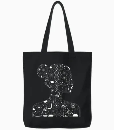 Women in Science Scientific Teacher Appreciation Chemistry Tote Bags - Black