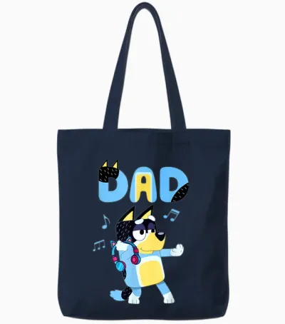 Mens Dad Love Dad Father's Day Daddy Gift Tote Bags - Navy