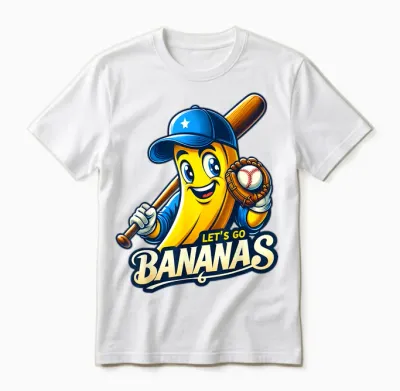Funny Let's Go Bananas Cute Banana Fruit Lover Game Day Unisex T-Shirt - White