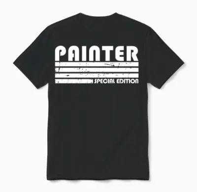 Painter Painting Retro Unisex T-Shirt - Black
