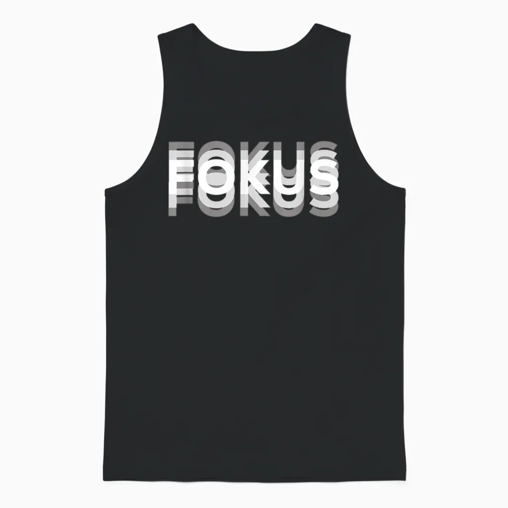 Fokus Humor Lustige Grafik T-Shirt Für Männer, Retro, Schwarz, S Unisex Tank Top in Black