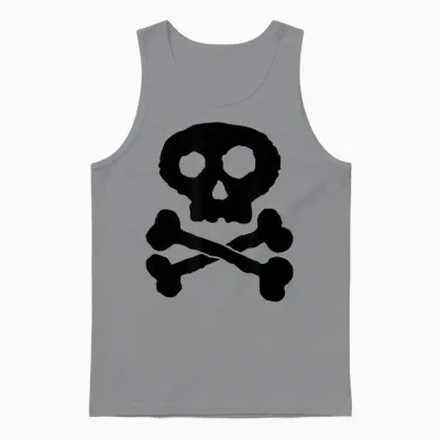 Süßer Totenkopf Piratenschädel Pirat Schädel Jungen Junge Unisex Tank Top - Sport Grey