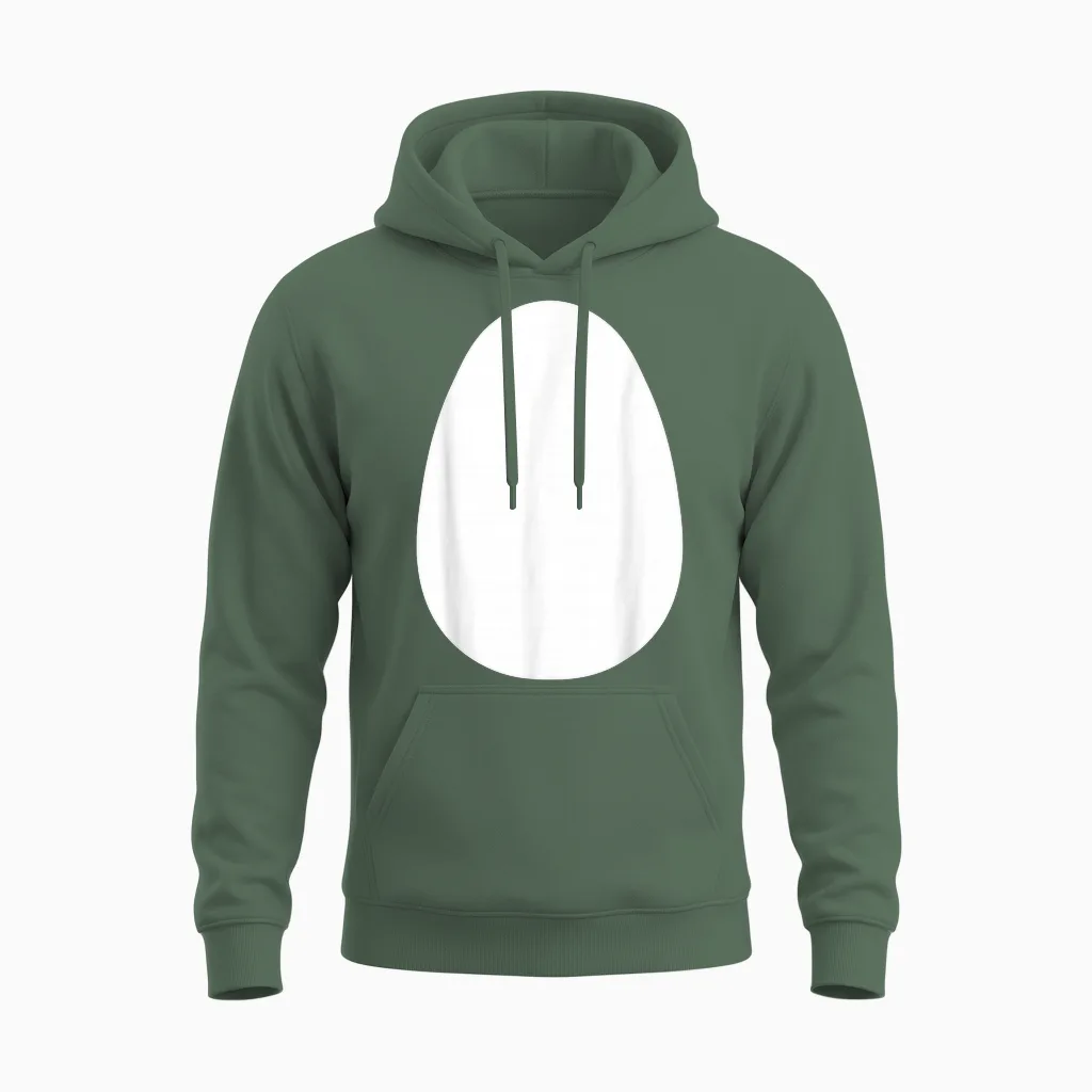 Penguin Costume Belly Animal Costume Carnival Unisex Hoodie in Military Green
