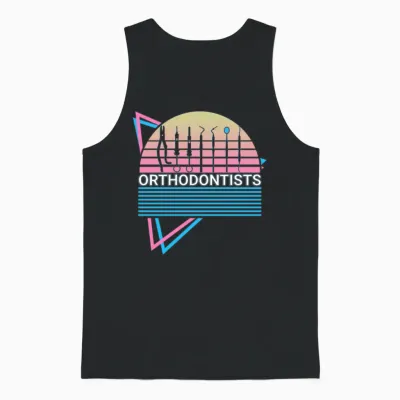 Orthodontists Orthodontics Retro Unisex Tank Top - Black