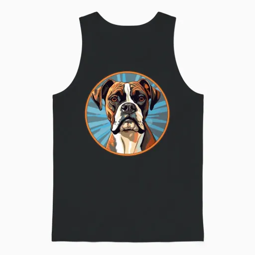 Boxer-Dog-Breeds Dog-Dad Dog-Mom Boxer-Dog Unisex Tank Top in Black