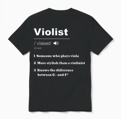 Funny Violist Definition Unisex T-Shirt - Black