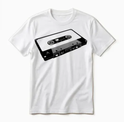 Tape Black Unisex T-Shirt - White