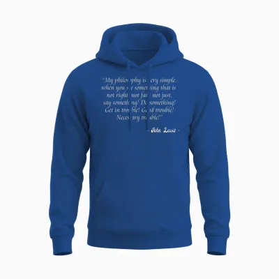 John Lewis - Good Trouble - Necessary Trouble Unisex Hoodie - Royal